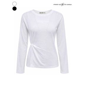 원 포인트 꼬임 티셔츠 NQ9TS019M0_P438561664