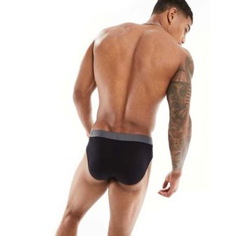 엠포리오아르마니 4883549 Emporio Armani Bodywear 2 pack bamboo briefs in black and gray 96128997