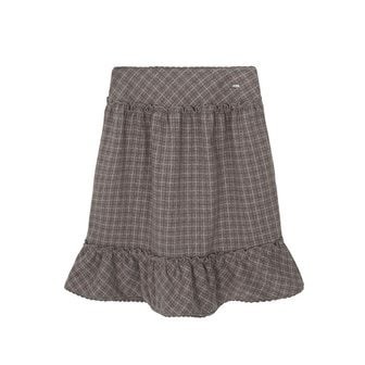 벨리아르 CHECK BEAR SKIRT-BROWN