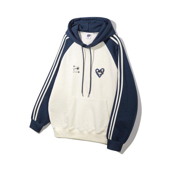 [기모추가]앨빈클로 AVL 레글런 배색 트랙 오버핏 후드티 AVH844 (7 COLOR)