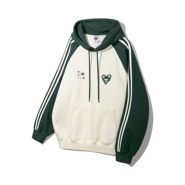 [기모추가]앨빈클로 AVL 레글런 배색 트랙 오버핏 후드티 AVH844 (7 COLOR)