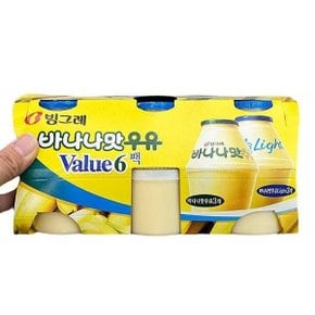 빙그레 바나나맛 + 라이트 기획 240ML x 6입 X 1개