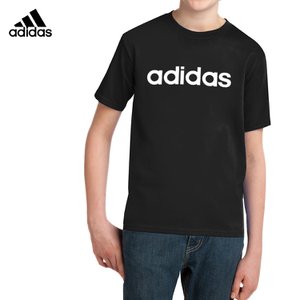 아디다스 키즈 YB 에센셜 리니어 아동 반팔 티셔츠 블랙 DV1811