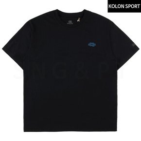 코오롱 공용 로프와펜 라운드 티셔츠 TLTCM24605-BLK