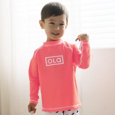 올라 KIDS 네온오렌지 래쉬가드/아동 래쉬가드/아동 수영복/키즈수영복