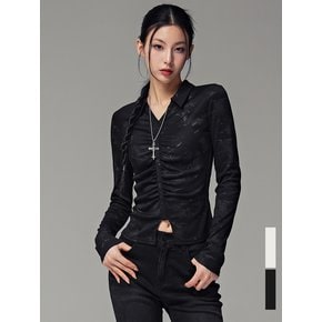 마일라 포그 셔링 카라 롱 슬리브_2COL