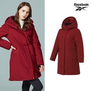 [REEBOK] NEW 리복 6LAYER 후드 여성 롱패딩 버건디 B