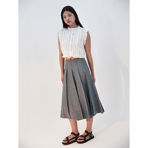 Multi Treaded Pleated Skirt - Khaki