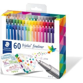 미국 스테들러 파인라이너 펜 STAEDTLER 334 C60 triplus fineliner 60 brilliant colours 0.3mm