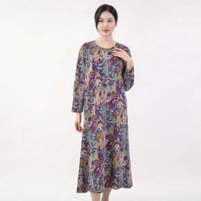엄마옷 면 페이즐리 원피스 홈웨어 MQG128609 마담 미시 중년여성 빅사이즈 할.._P435532830