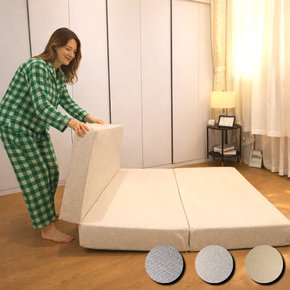 단단한 3단접이식 소파베드 토퍼 매트리스 SS 소프트 쿠션 15cm