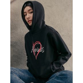 HAPPINESS HERT HOODIE_BLACK