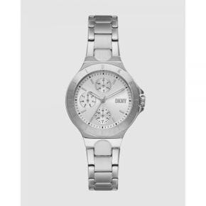 4656060 DKNY Chambers Silver Tone Chronograph Watch - Silver-Tone