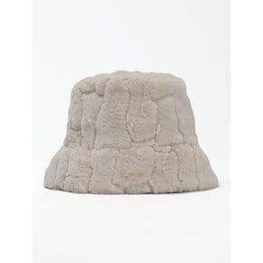 라쿤 베이지 퍼 버킷햇 RACOON BEIGE FUR BUCKET HAT