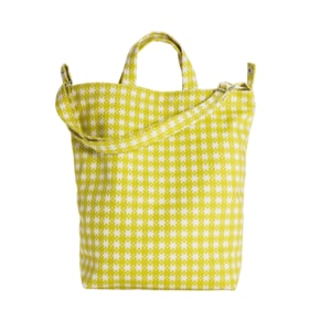 [바쿠백] 덕백 캔버스 토트백 Chartreuse Pixel Gingham