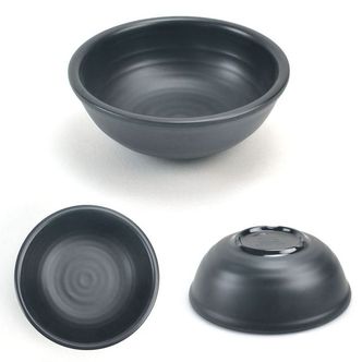 제이큐 멜라민 대접 탕그릇 국그릇 블랙 16.4x6cm 17호