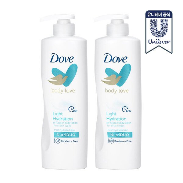 바디러브 바디로션 라이트 하이드레이션 400ml 2개