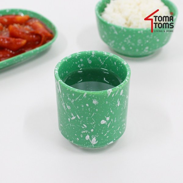 [토마톰스]뉴트로 도자기 분식그릇 물컵