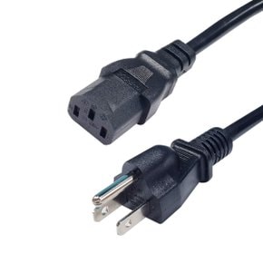 일본 미국 3구 고용량 파워 케이블 전원 12A 110V PSE인증 1.25SQ 1.5M