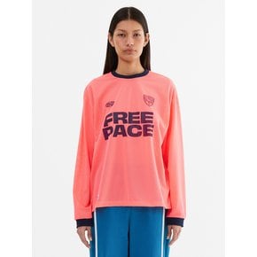 Sporty Mesh Round T Shirt_Neon Pink