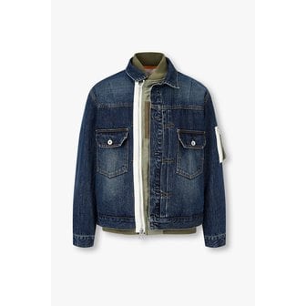 사카이 [CLASSCIS]남성 나일론 트윌 믹스 데님 자켓(다크블루) 6426101102000