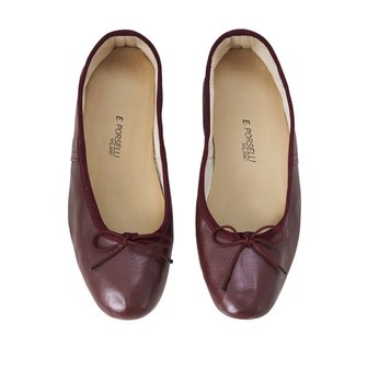 포셀리 Porselli Leather Flat shoes_Burgundy