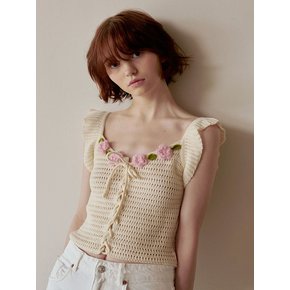 CROCHET FLOWER VEST_IVORY (EEOU2NTR01W)