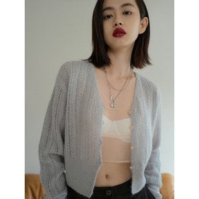 ALPACA VINTAGE CARDIGAN_ASH GRAY