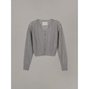 ALPACA VINTAGE CARDIGAN_ASH GRAY