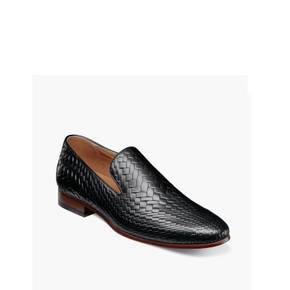 4238062 STACY ADAMS Wilton Plain Toe Slip On Shoe In Black