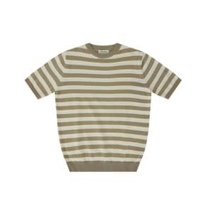 Essential cotton round neck kint (Beige/ivory)