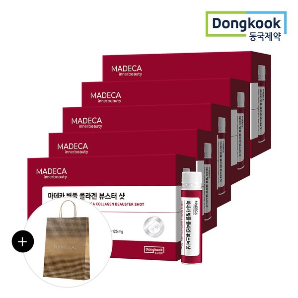 [동국제약/쇼핑백증정] 마데카 병풀 콜라겐 뷰스터 샷(리뉴얼) 14병 5박스