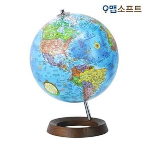 24cm 모던 원목 지구본 인테리어 학습용 블루 엔틱 어린이 영어판