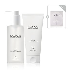 마이크로 포어 클렌징 오일 200mL+피에이치 큐어 폼 120mL (+페이셜 브러쉬 증정)