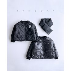 로아앤제인 (리버서블) 보잉 퀼팅자켓 +머플러 SET