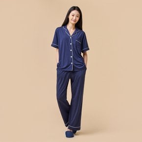 여 소프트 스트레치 10부 파자마 세트(NAVY / PINK / CHARCOAL)