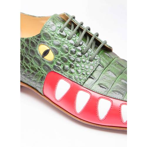 [해외배송] 24 S/S WALTER VAN BEIRENDONCK 크로커다일 레이스업 슈즈 B0111084946