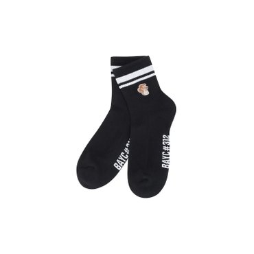 MARTINE GOLF [정상가 25000원]남성 콜라보 중목 양말 블랙 (QMAESC25139)