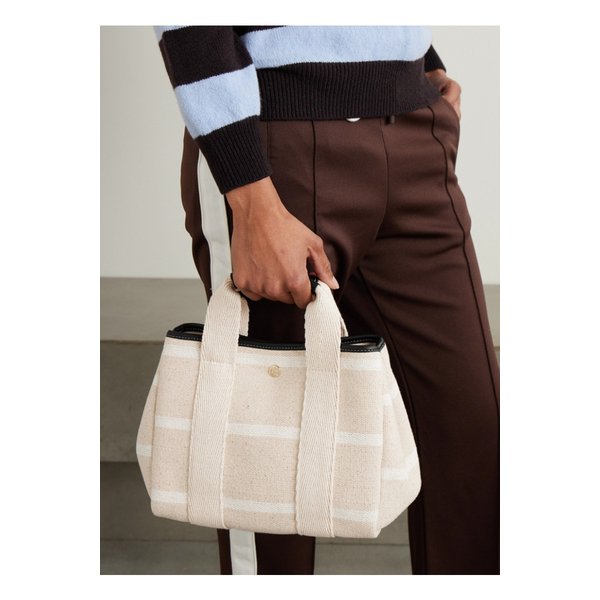 휘 드 베르누이 클럽 트라베르제 스몰 스트라이프 캔버스 토트 46376663162863567