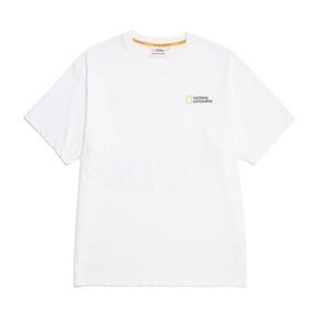 N222UTS905 세미 오버핏 컨셉 그래픽 반팔 티셔츠 WHITE