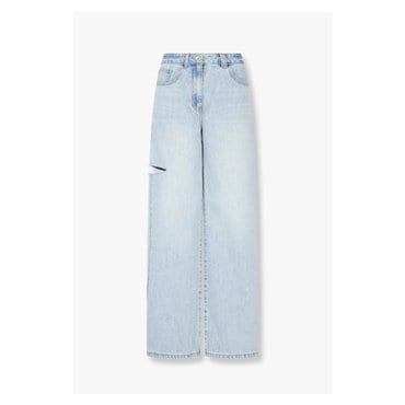 VOV 보브 컷팅 디테일 세미 와이드 데님 팬츠 7155255007