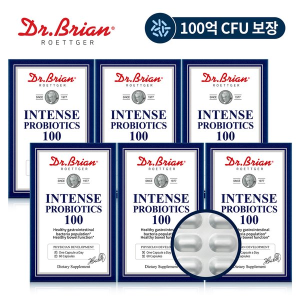 [직구][6통] 닥터브라이언 인텐스 프로바이오틱스 100억유산균 60캡슐(1년분)/ DDS-1함유
