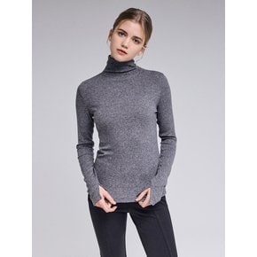 ESSENTIAL HIGH-NECK TOP (CHARCOAL)