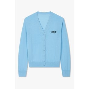 로고자수 브이넥 가디건 7115250503140