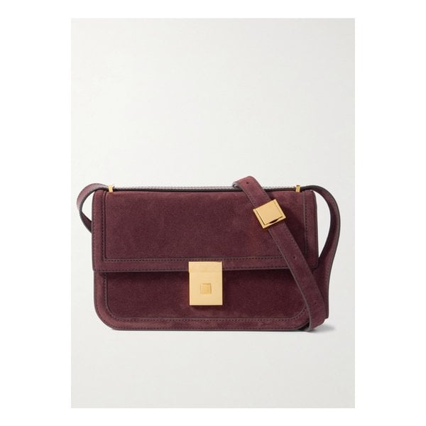 드멜리어 파리 스웨이드 숄더 백 버건디 46376663162913566