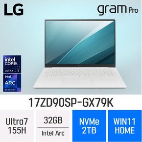 LG전자 그램 프로17 17ZD90SP-GX79K - 램32GB / NVMe 2TB / 윈11 홈