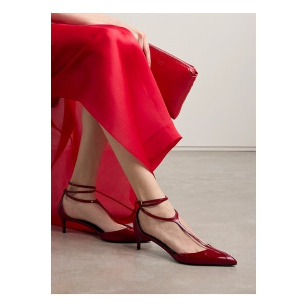 케이트 미아 페이턴트 가죽 펌프스 레드 1647597358818298