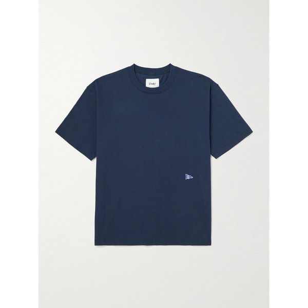 드레익스 HIM 하이킹 로고 자수 코튼 저지 티셔츠 46376663162902049