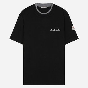 몽클레르 [시흥점] [몽클레어]6S 8C00015 89AYY 999 남성 자수 로고 반팔 티셔츠 블랙
