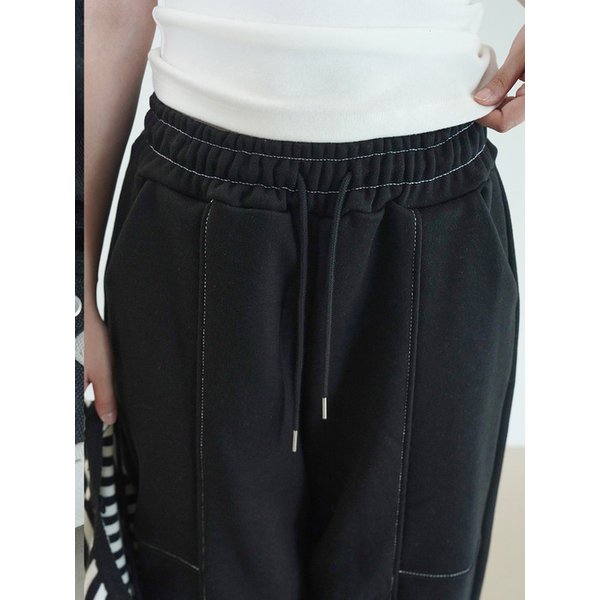 STITCHED JOGGER SWEATPANTS (2COLOR)
